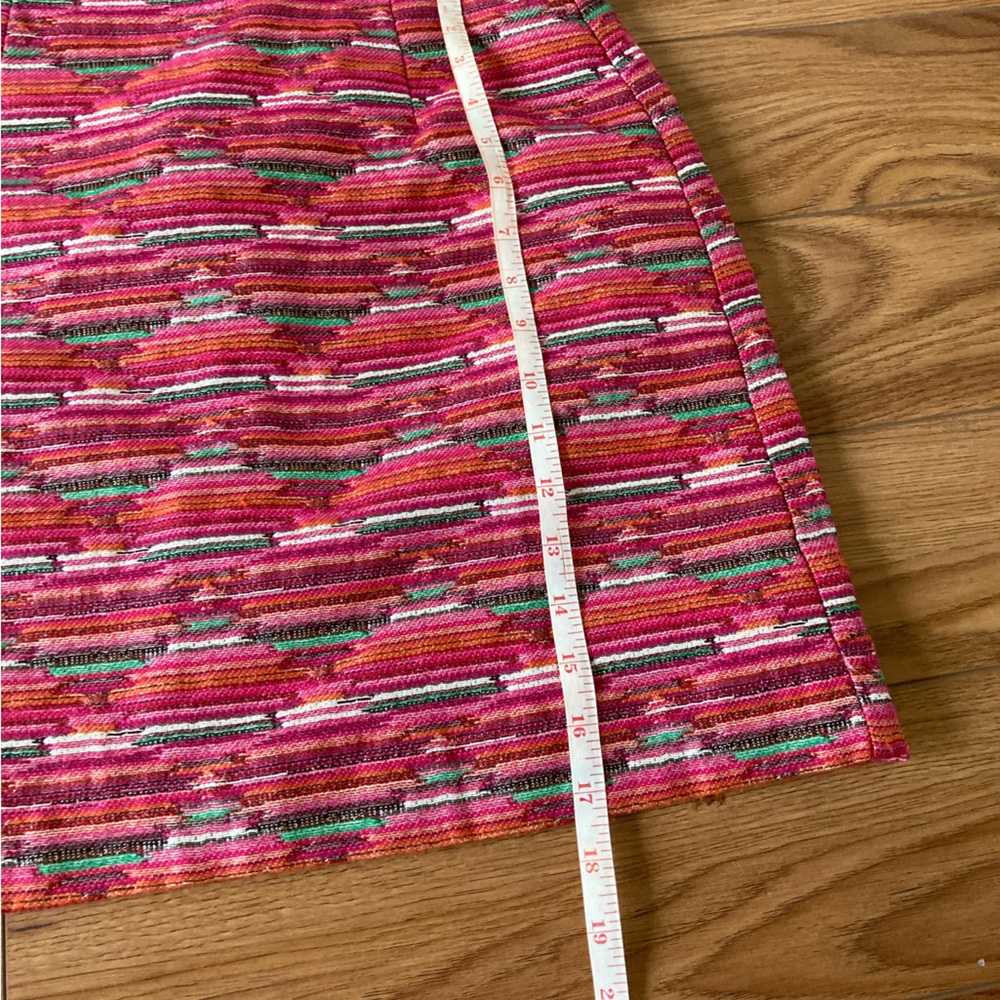 LOFT Pink Patterned Mini Skirt Size 4 - Picture 6 of 7